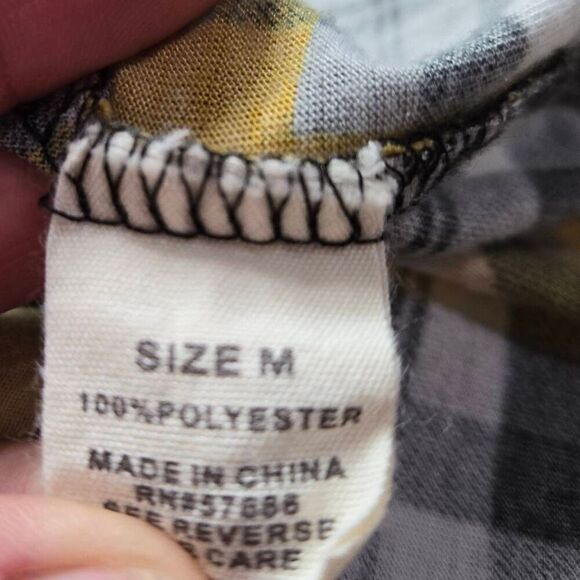 Paper Tee Fall plaid Woman buttondown shirt  S - Picture 3 of 4